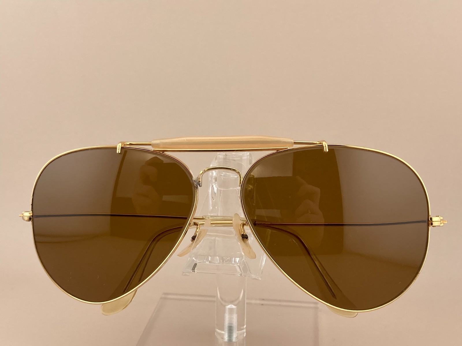 1980’s 62-15mm Vintage B&L RAY-BAN Outdoorsman Aviator Sunglasses Brown Lens SEE