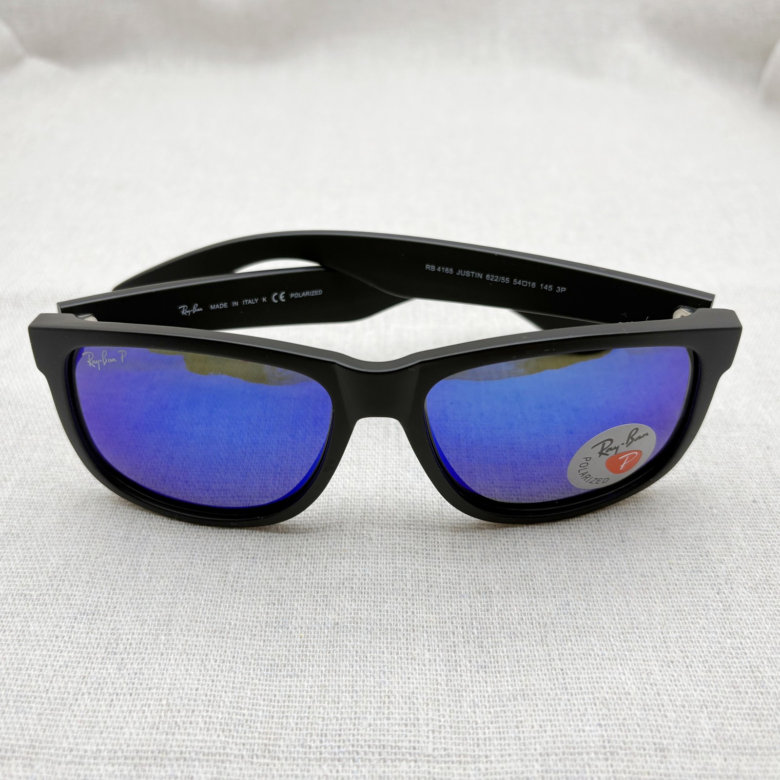 Ray-Ban Classic Polarized sunglasses Justin RB4165 622/55 Blue Lens Black Frame