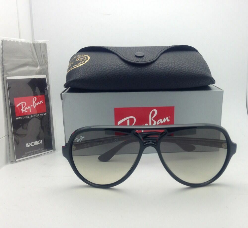 New RAY-BAN Sunglasses RB 4125 CATS 5000 601/32 59-13 Black w/Grey Gradient Lens
