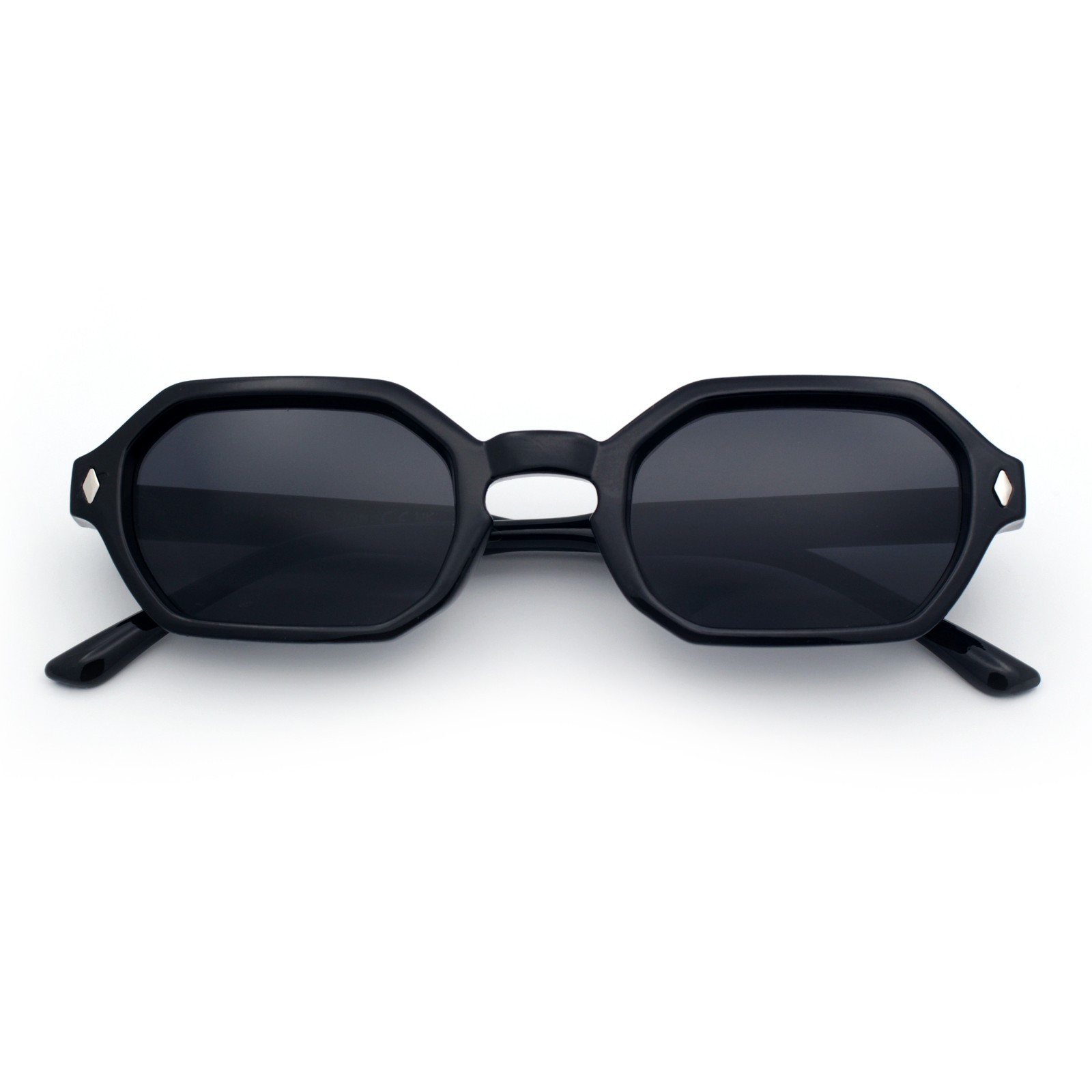 SA106 Retro Octagon Thick Frame Sunglasses Geometric Bold Small Frame UV400