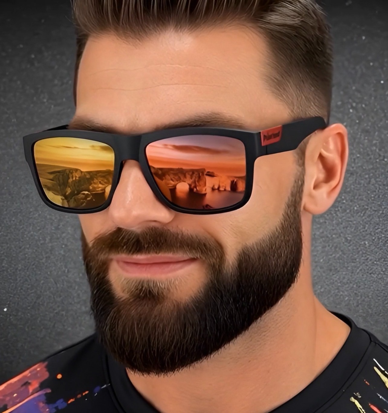 Square Sunglasses Polarized for Men Women Outdoor Sports Driving Glasses Fishing