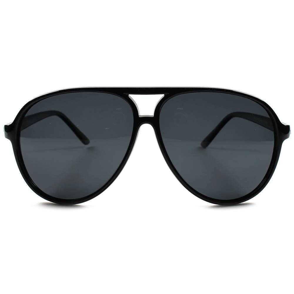 Vintage Retro 80s Oversized Anti Glare Mens Womens Black Polarized Sunglasses