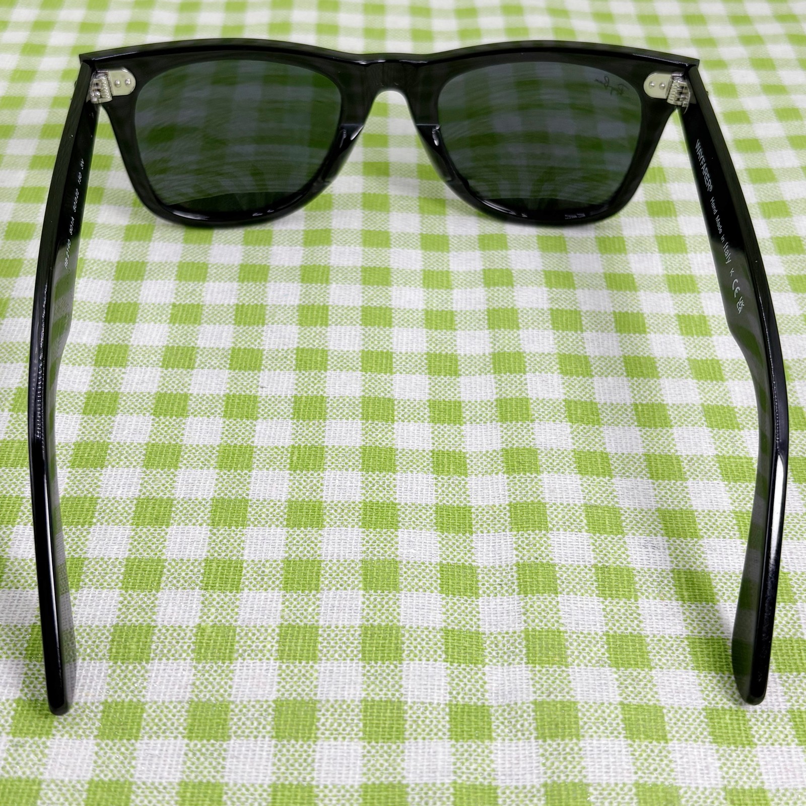 Ray-Ban Sunglasses RB2140 901 Original Wayfarer Black Frame Green Lenses 50mm