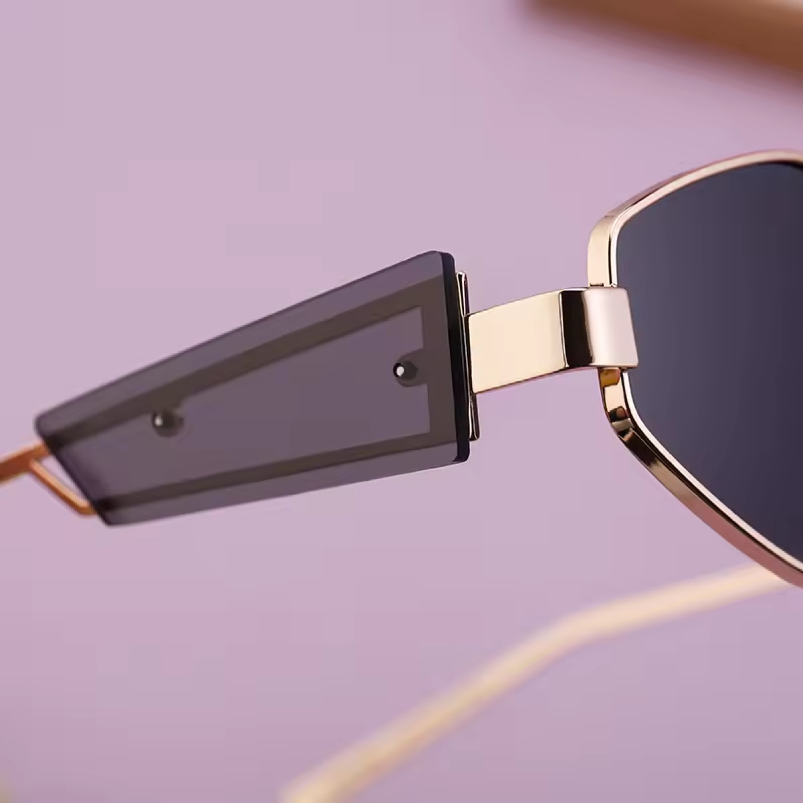 Sunglasses 2025 Fashion Women Diamond Shape Metal Frame Polarized Gradient UV400