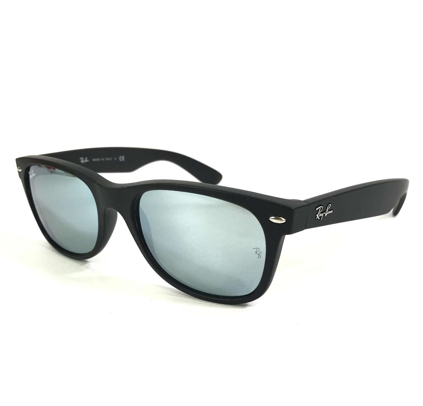 Ray-Ban Sunglasses RB2132 NEW WAYFARER 622/30 Matte Black w/ Silver Flash 55 mm