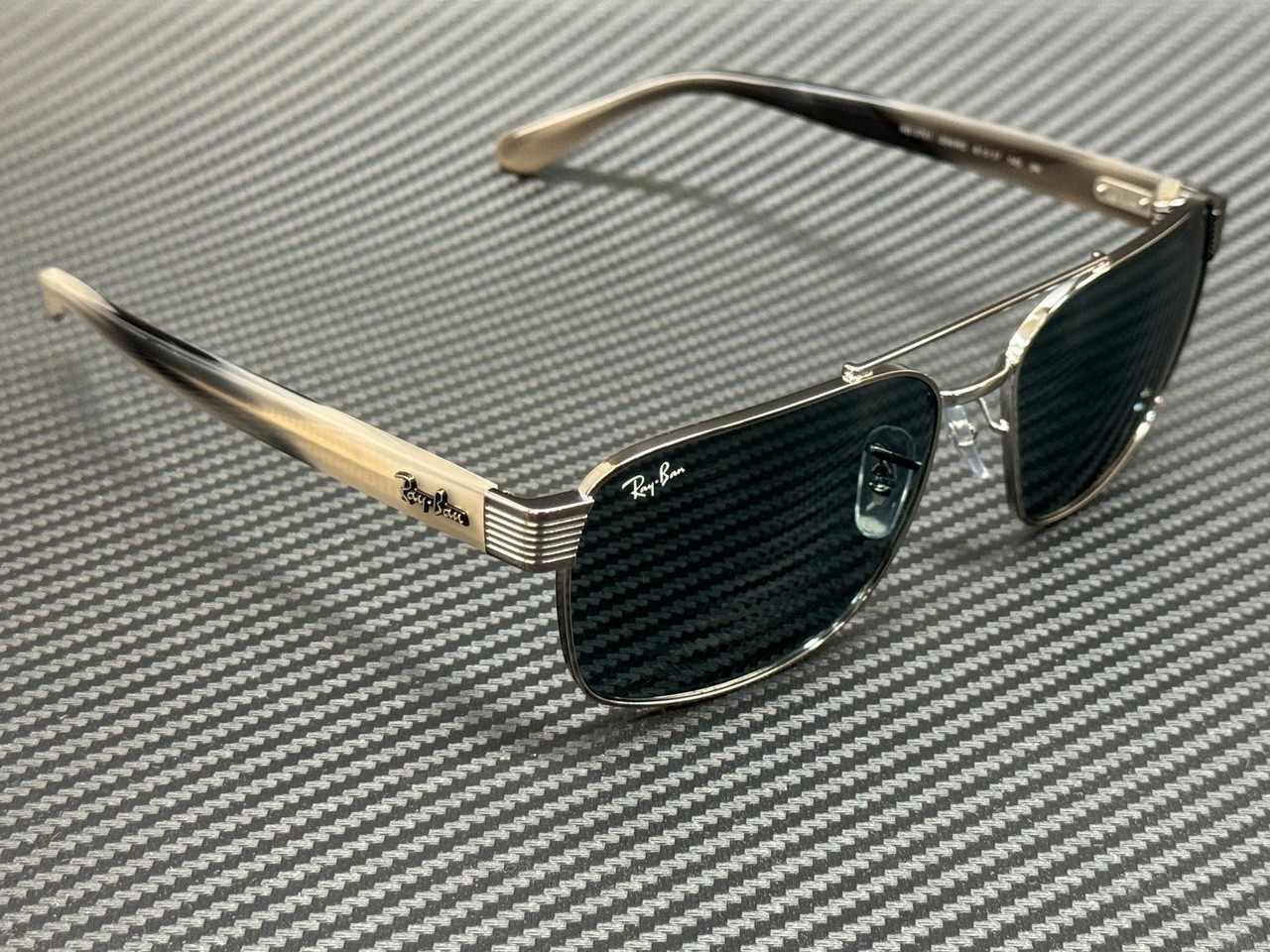 RAY BAN RB3751 004 R5 Gunmetal Blue Unisex 61 mm Sunglasses