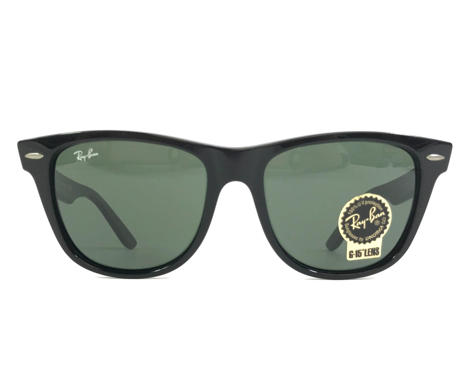 Ray-Ban Sunglasses WAYFARER RB2140 901 Polished Black Frame w/ G-15 Lenses 54 mm