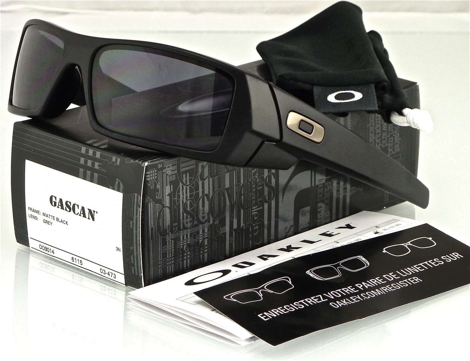 NEW Oakley Gascan Sunglasses Matte Black l Grey 03-473