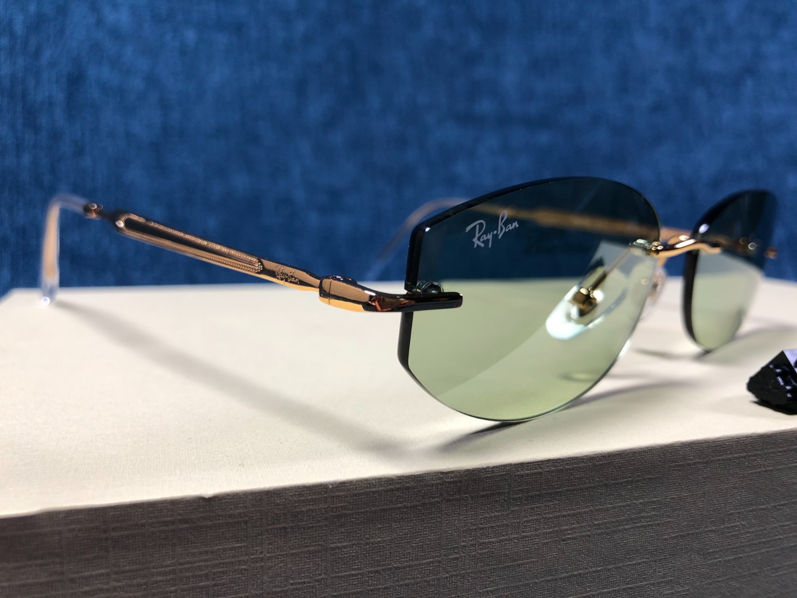 Ray-Ban RB3792 Sunglasses Gold Frame Green Lens 55/17MM 001/2 145MM —03