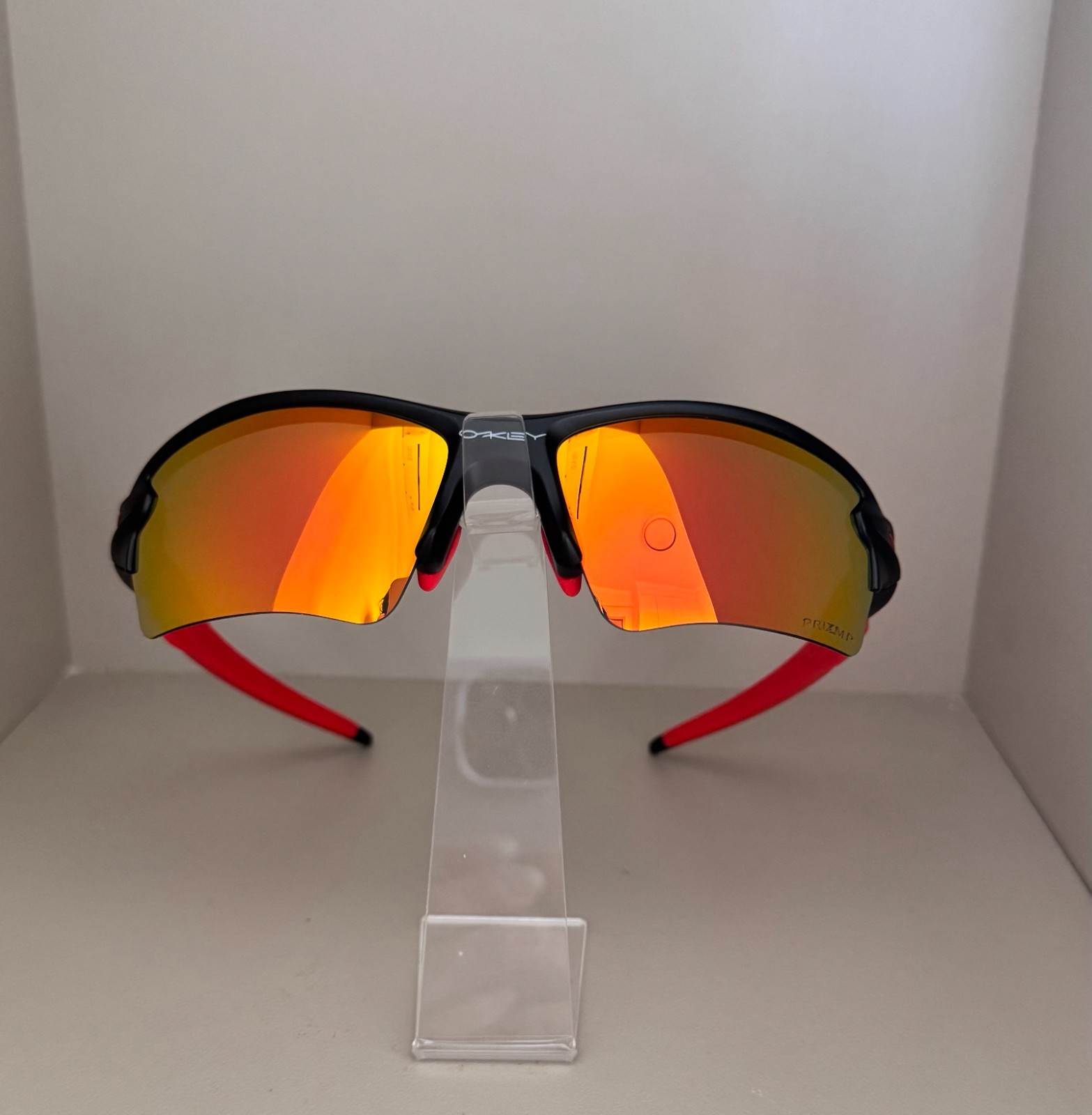 Brand new Oakley FLAK 2.0 XL sunglasses, polished black frame/ ruby ​​PRIZM lens