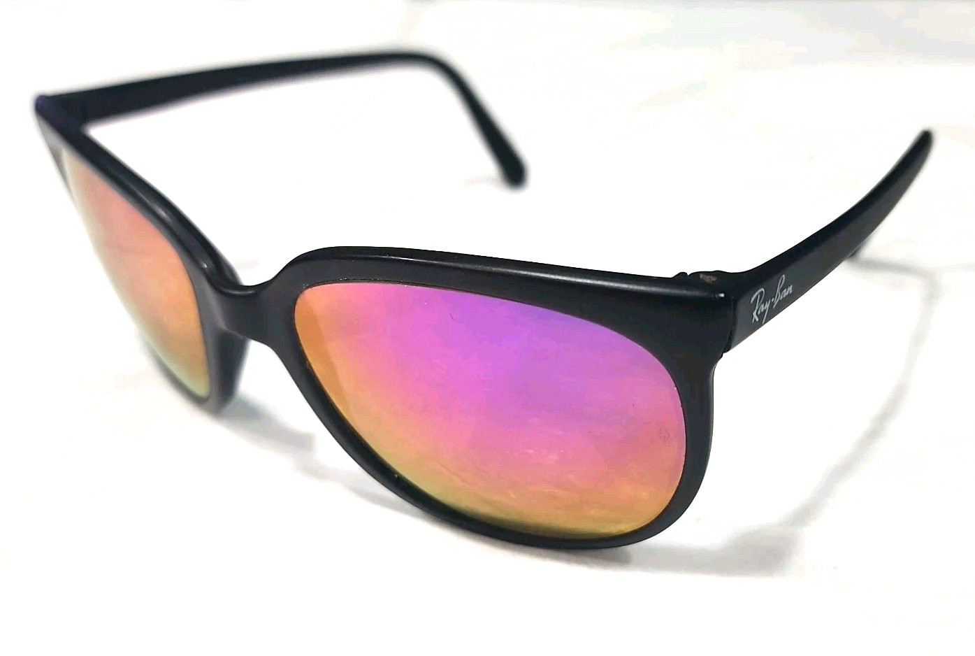 Ray Ban B&L Cats Black Nylon Oval Purple Unisex Sunglasses France