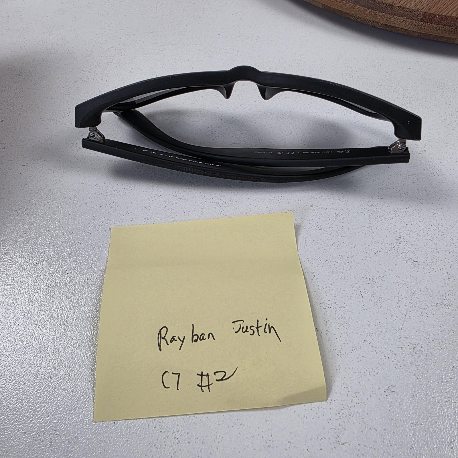 Ray-Ban RB4165L Justin Sunglasses Mens 57-16 Black Gray Polarized Square Brazil