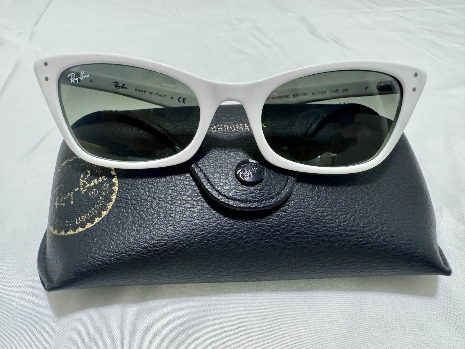 Ray-Ban White Acetate Sunglasses 100% Authentic