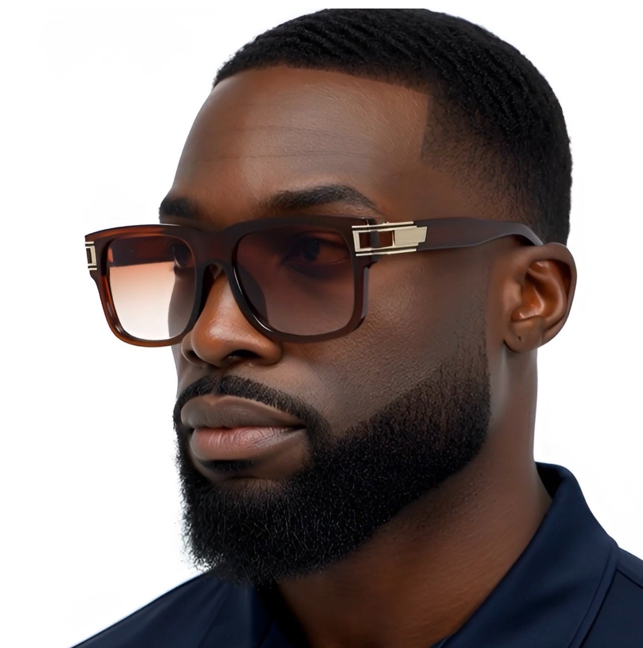 Men Sunglasses Black Lens Designer Shades Fashion Classic Hip Hop Rapper Square