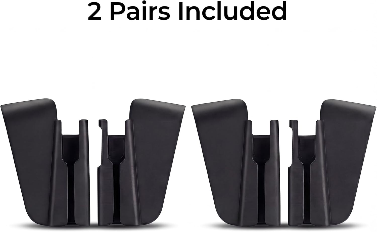 2 Pairs Silicone Side Shields for Glasses | ONLY One Size, Matte Black