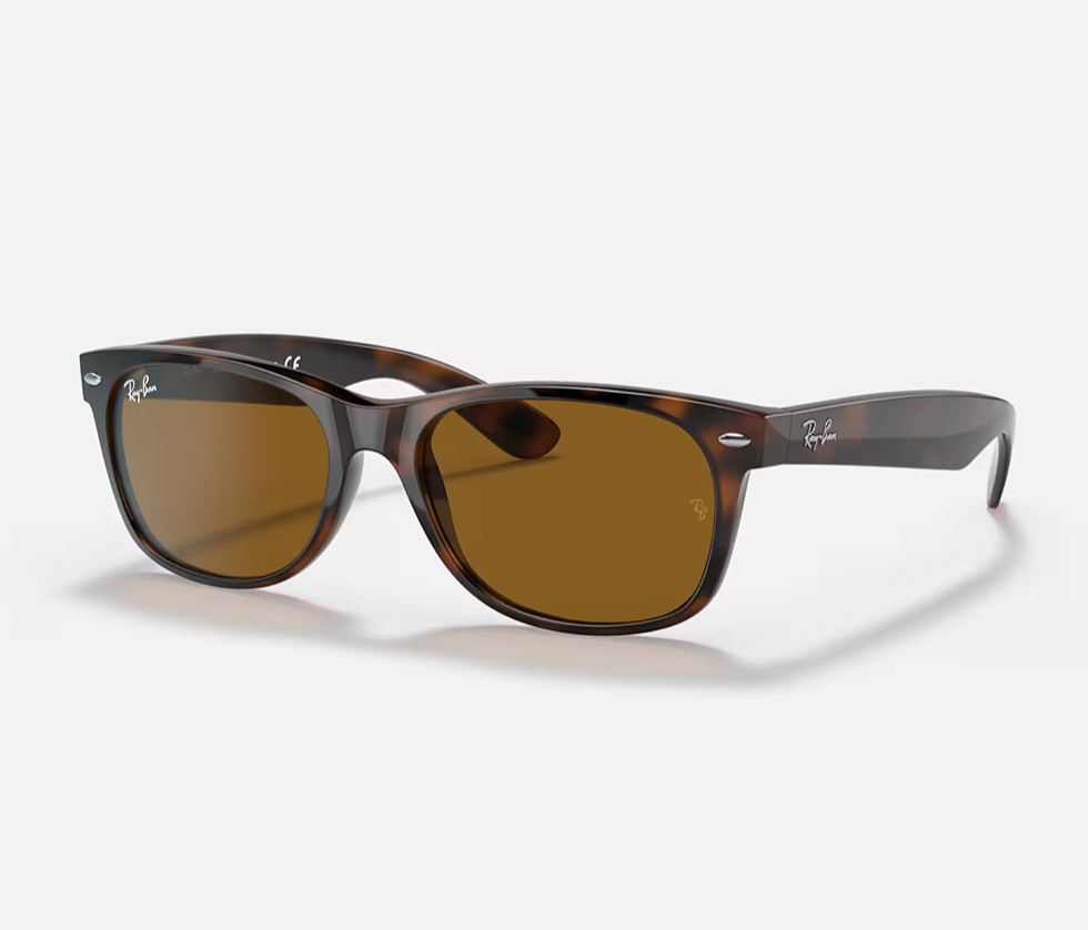 Ray-Ban RB2132 710 55mm New Wayfarer Light Havana B-15 Brown