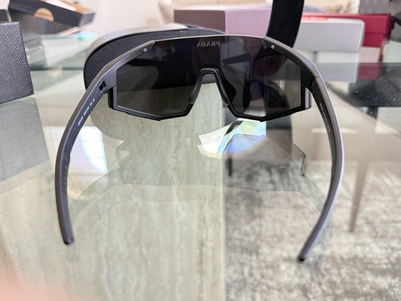 Prada Linea Rossa SPS 04WS Rubber Black/Dark Grey Men’s Sunglasses