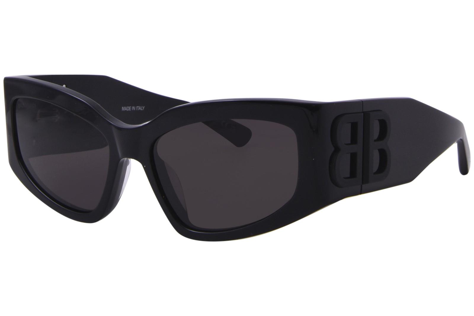Balenciaga BB0321S 001 Sunglasses Women’s Black/Grey Cat Eye 57mm