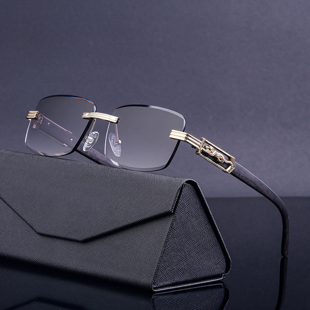 Hot Fashion Wood Grain Square Sunglasses Retro Mens Women Hip Hop Shade Glasses