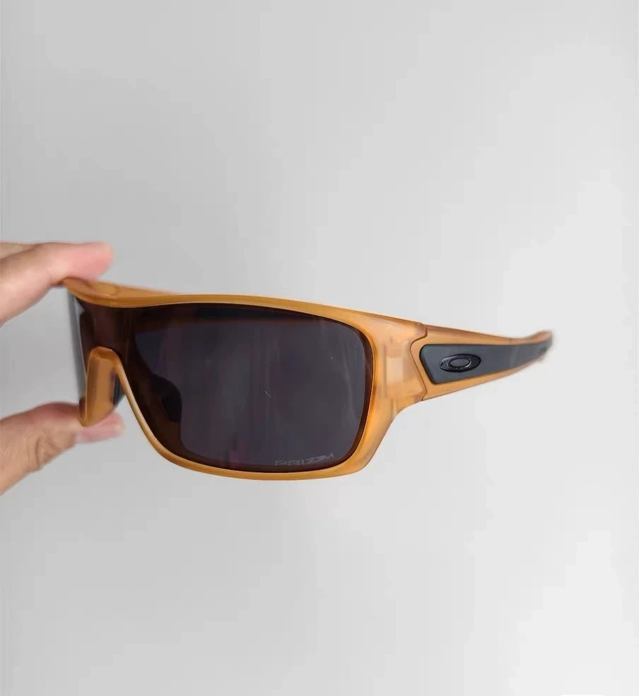 Vintage Oakley Turbine OO9263 Lightweight PRIZM Sunglasses Matte Brown Black