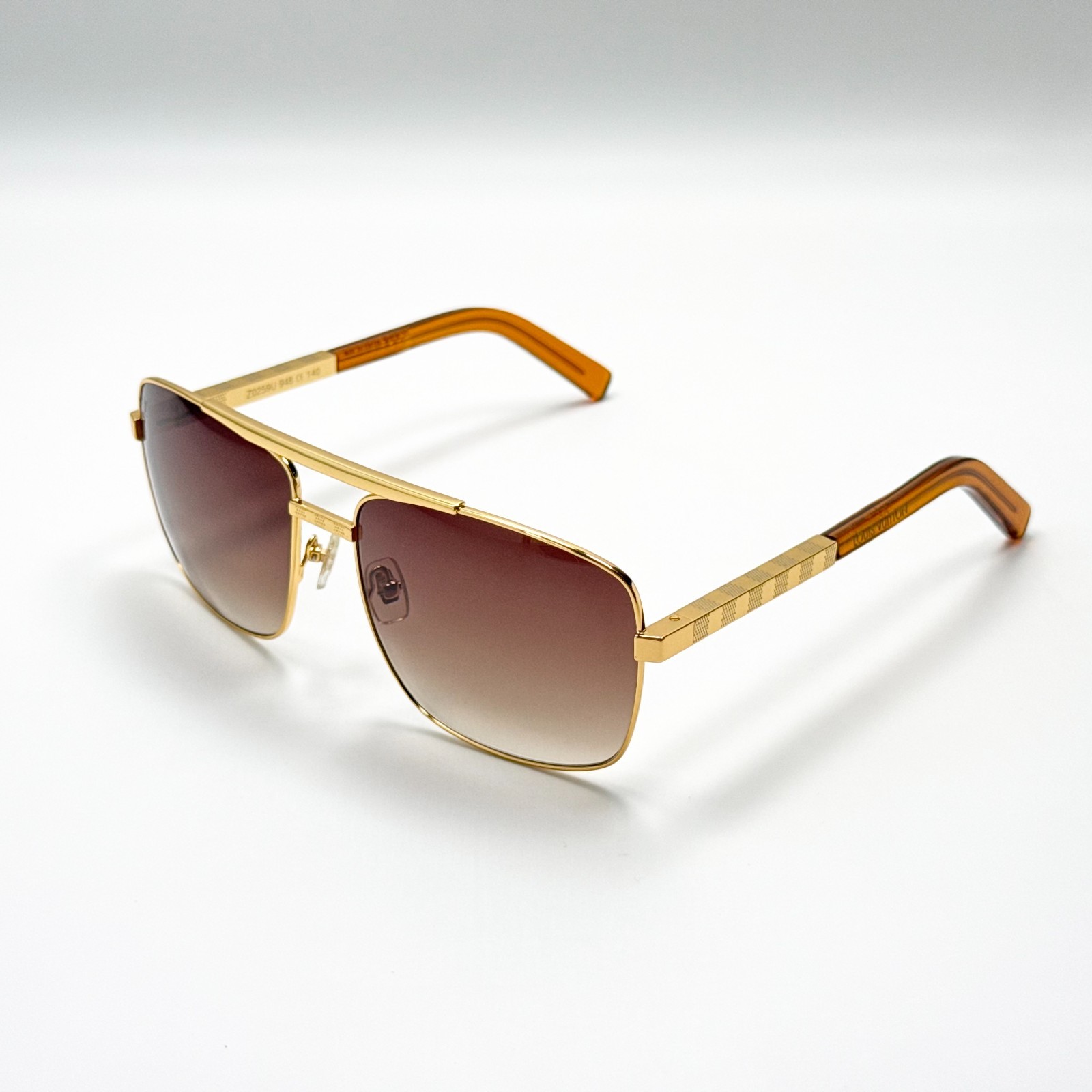 Louis Vuitton Attitude Z0259U Sunglasses Gold Frame Brown Lens Unisex 59-16-140