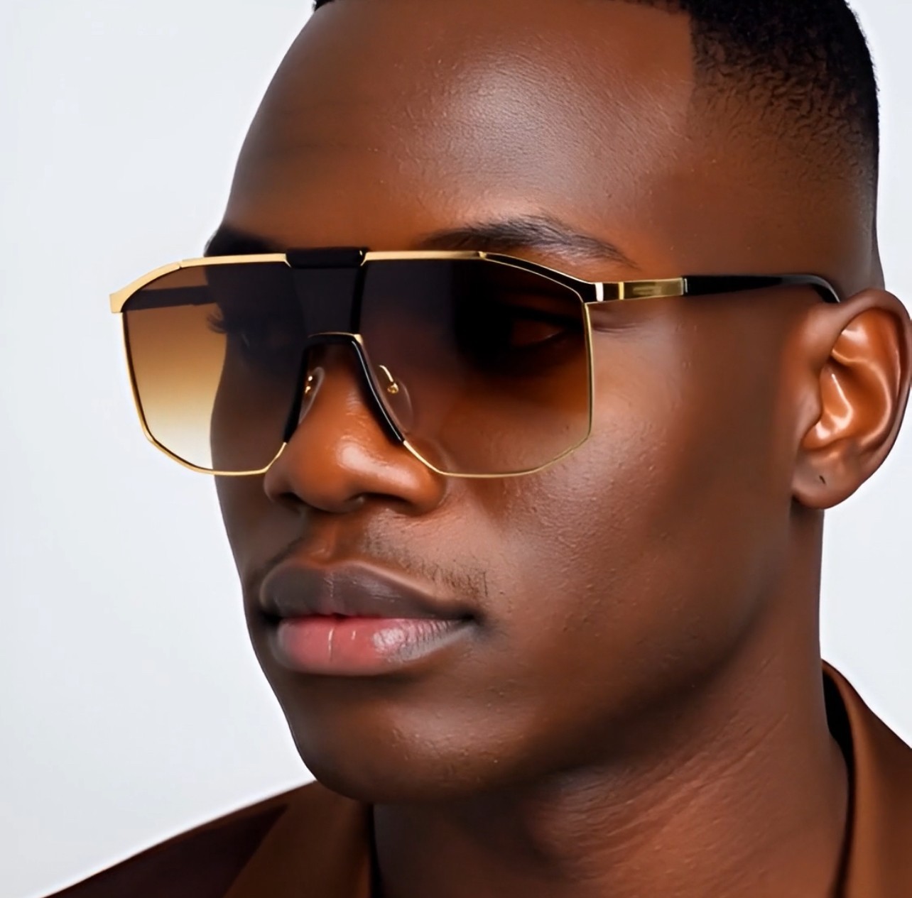 Men Women Black Lens Glasses Sunglasses Fashion Big Oversize Flat Lens Square