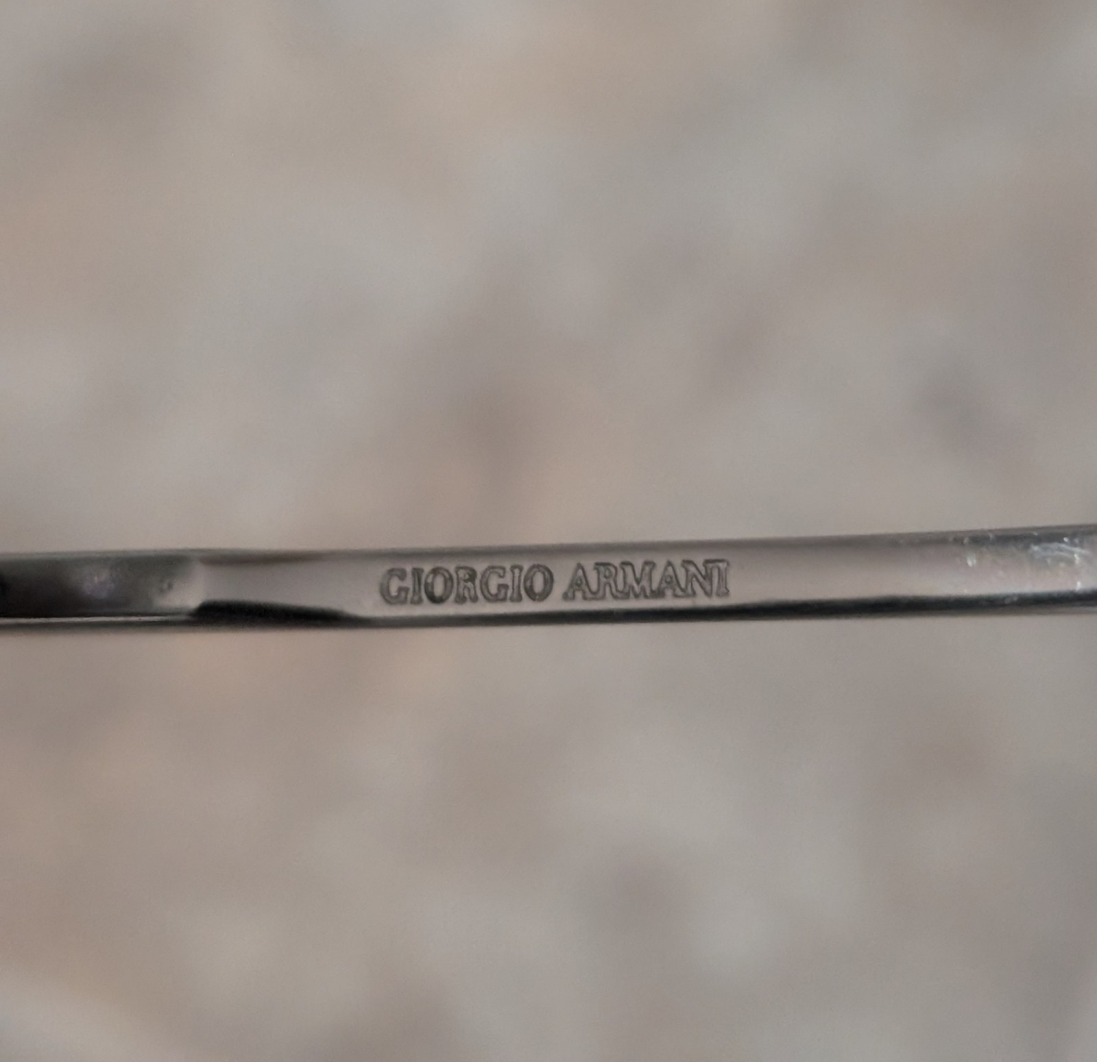 Giorgio Armani GA 362/S Men’s Rectangular Sunglasses Silver Metal