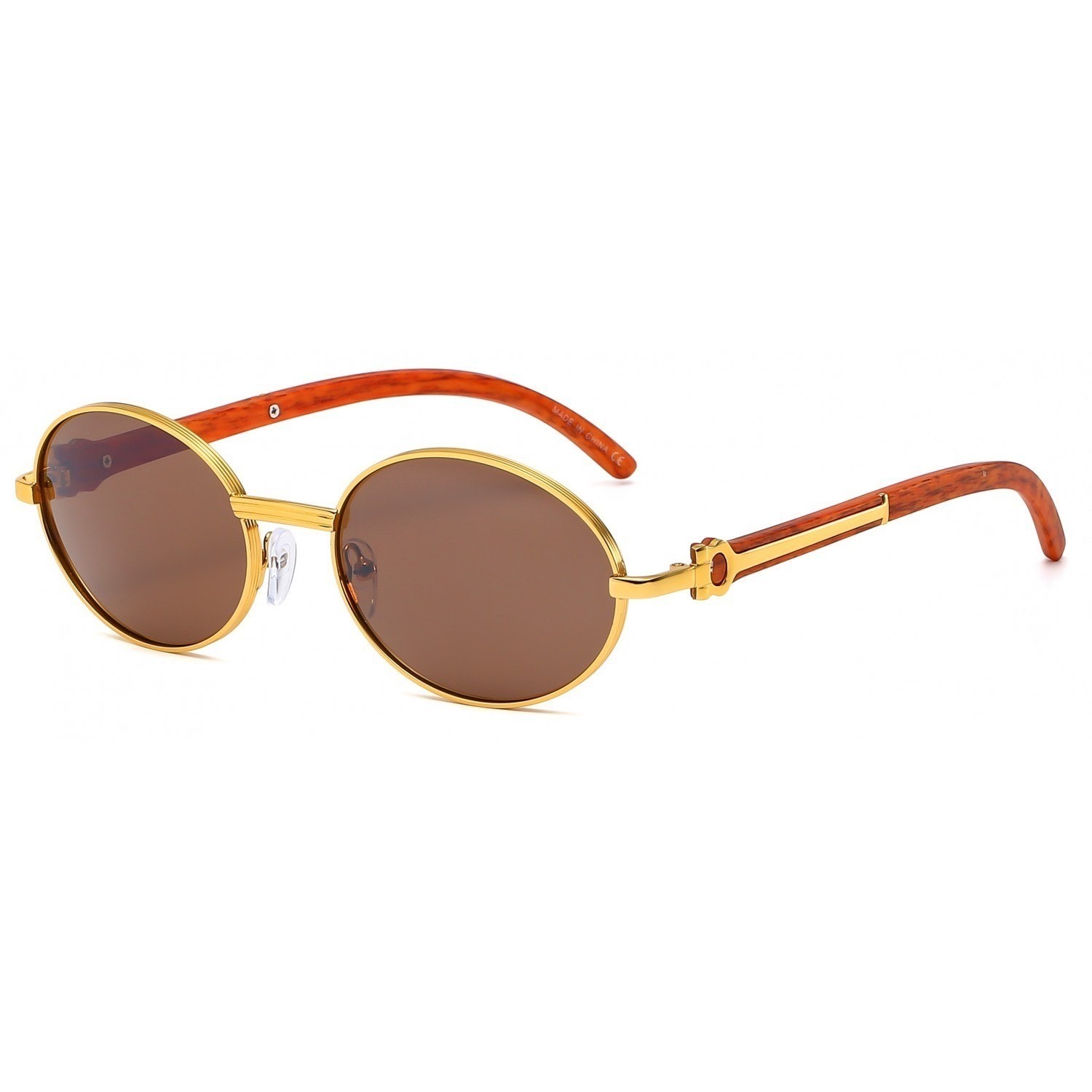 Sunglasses Gold Men’s Designer Fashion Eyewear Classic Retro 80’s 90’s Trendy