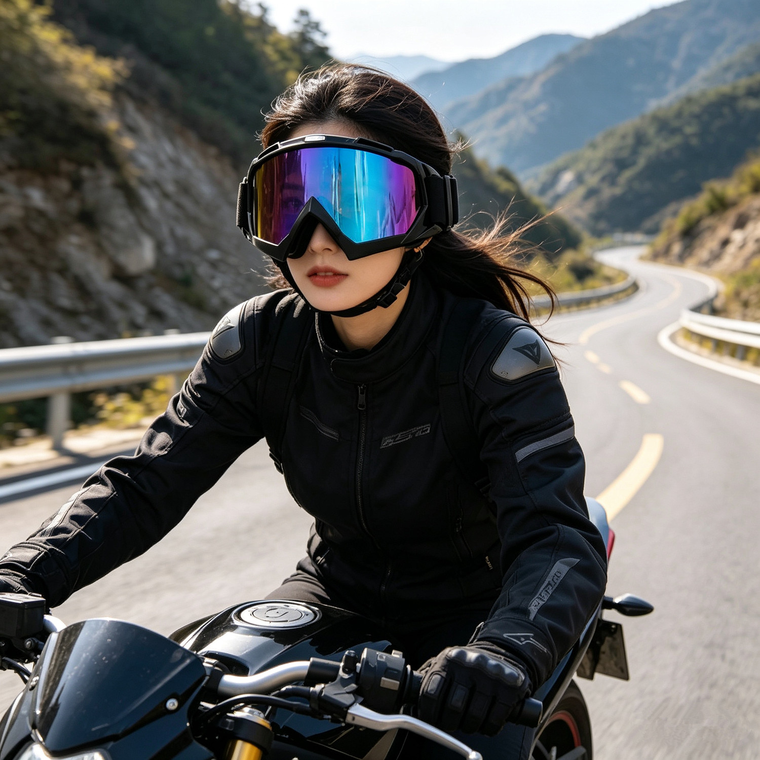 Motorcycle OTG Goggles Fit Over Glasses Padded Windproof Riding Adjustable Strap