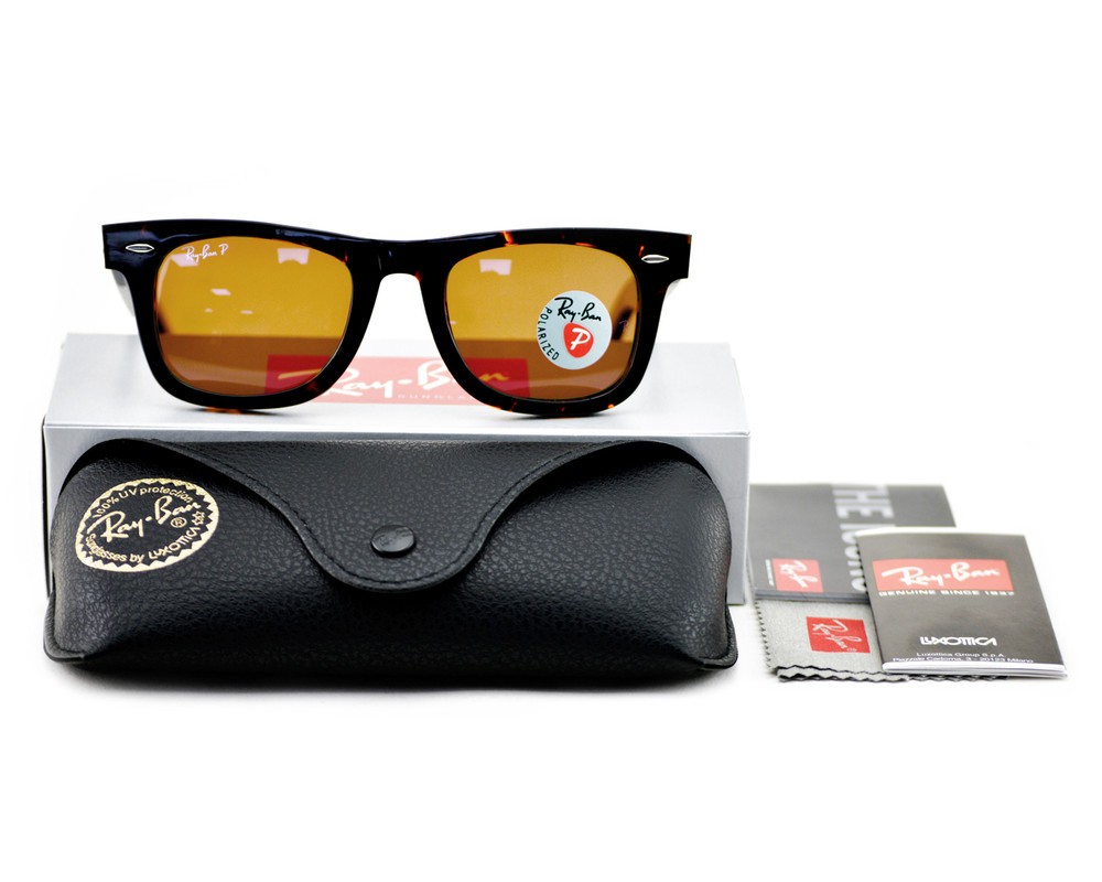 Ray-Ban Sunglasses RB2140 Original Wayfarer Tortoise Frame Brown Lenses 50mm