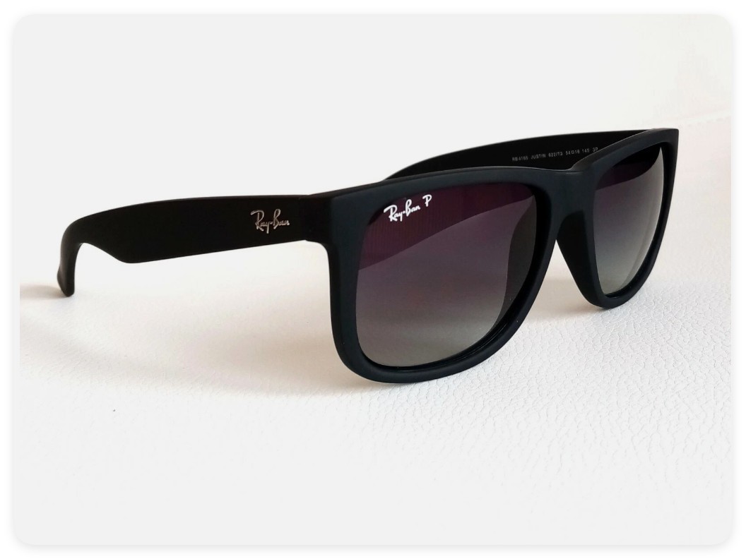 Ray-Ban RB4165 622/T3 Justin Polarized Sunglasses Grey Classic Frame 54mm