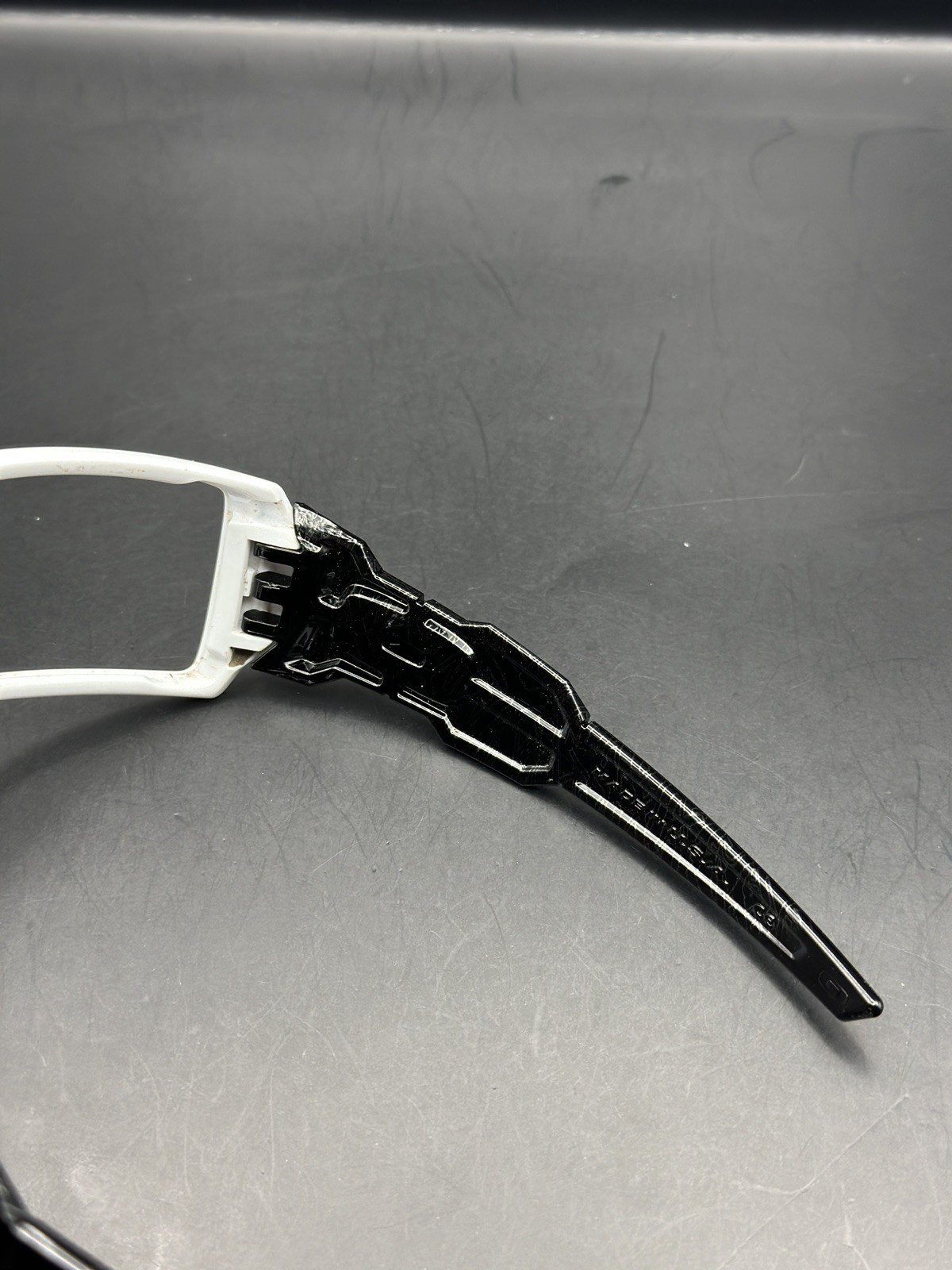 Oakley Oil Rig 2 Polished White/Black Silver Ghost Text Frame 24-058