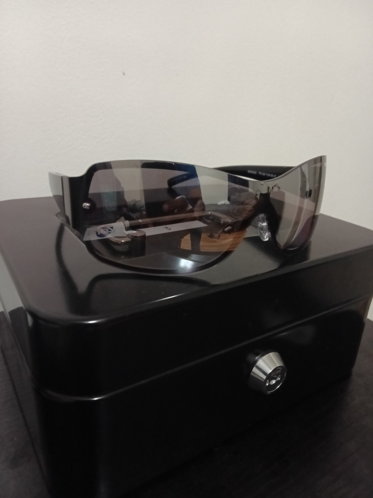 True Religion Men’s Rectangular Sunglasses Black Plastic Frame Gray Gradient