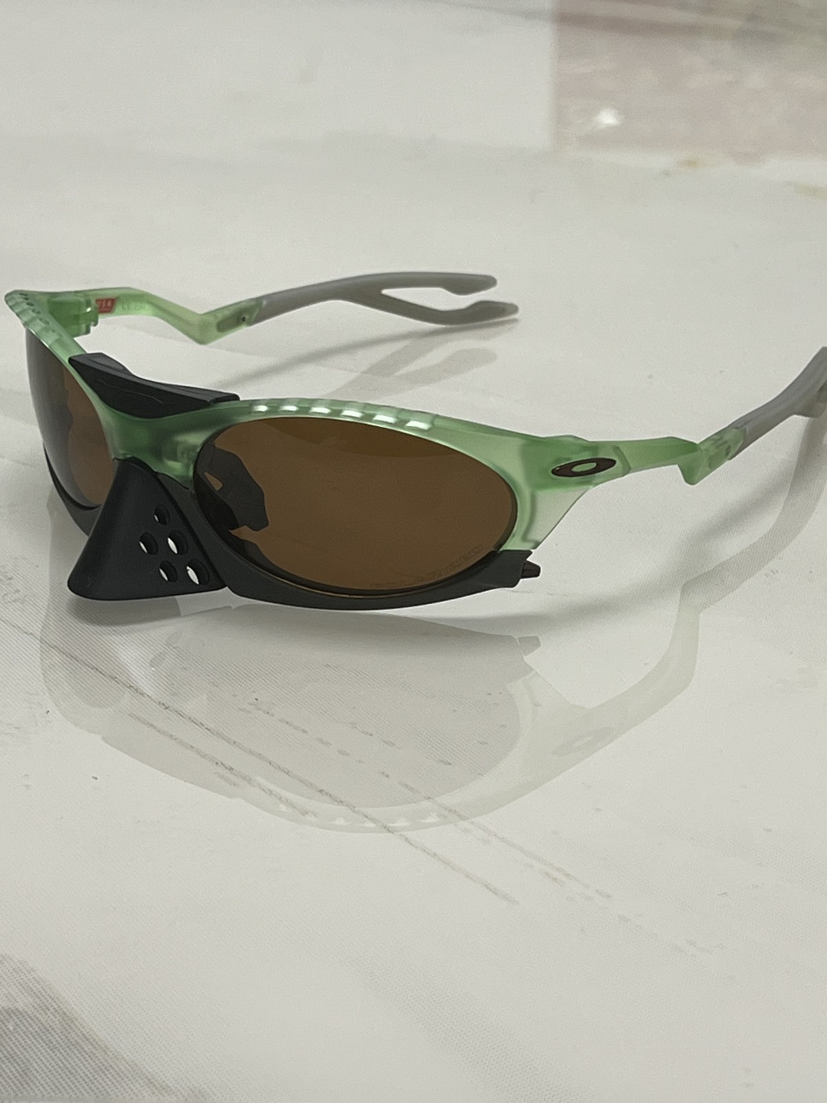 Oakley PLANTARIS Sunglasses OO9437-0363 Matte Transparent Fern W/ PRIZM Tungsten