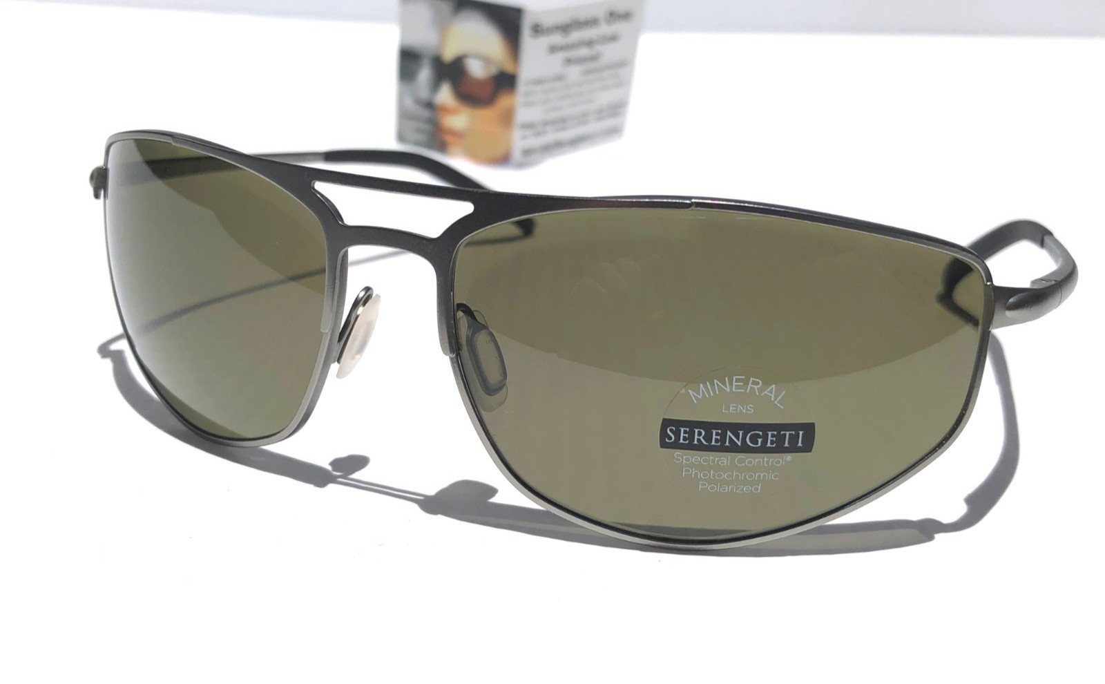 SERENGETI MASTEN Matte Gunmetal POLARIZED Mineral Green GLASS Sunglass SS579002
