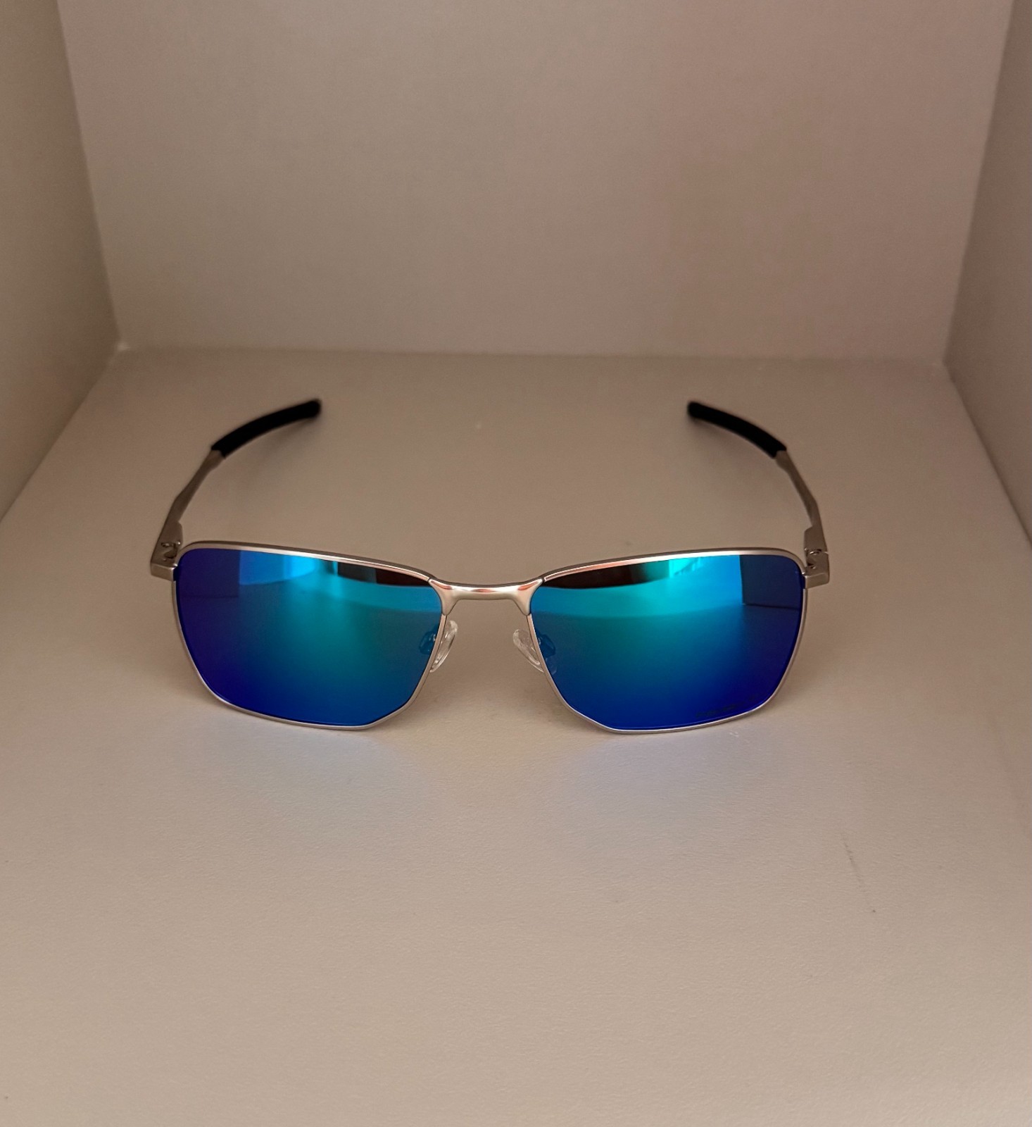 Oakley Ejector OO4142 Silver FramePRIZM Ice Blue Lens Polarized Sunglasseskl
