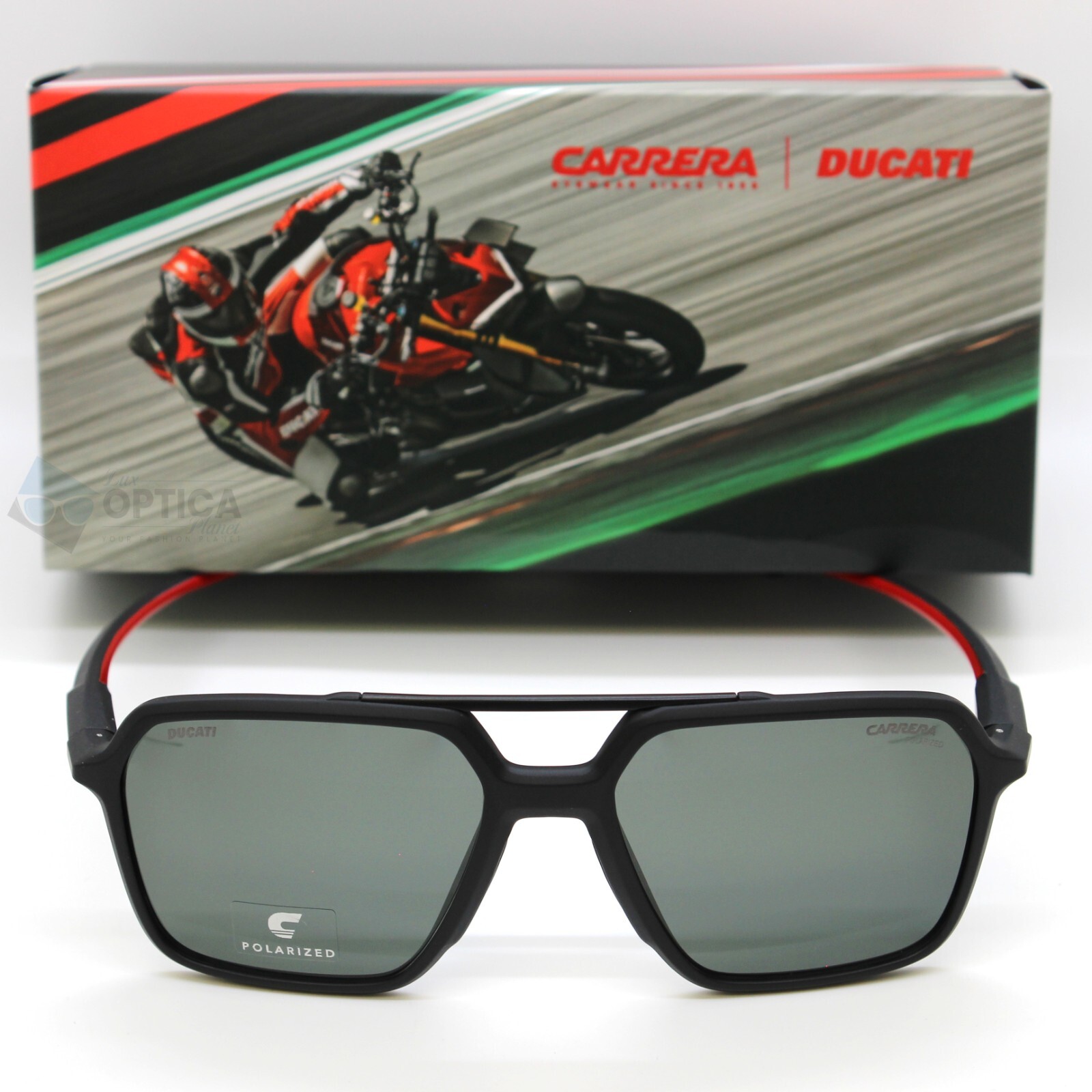NEW Carrera CARDUC 042/S Ducati Polarized Sunglasses Matte Black-55mm Authentic