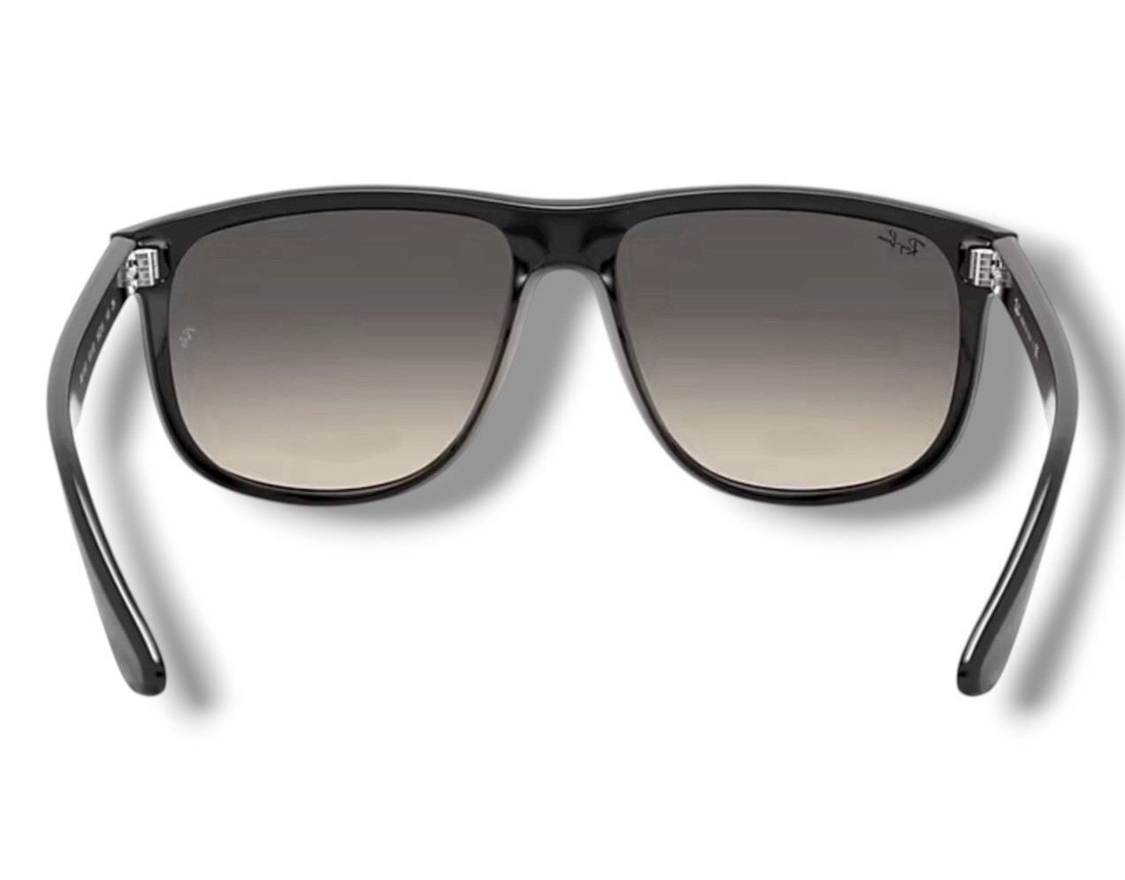 Ray Ban RB4147 601/32 Boyfriend Polished Black Gray Gradient Sunglasses 56-15mm
