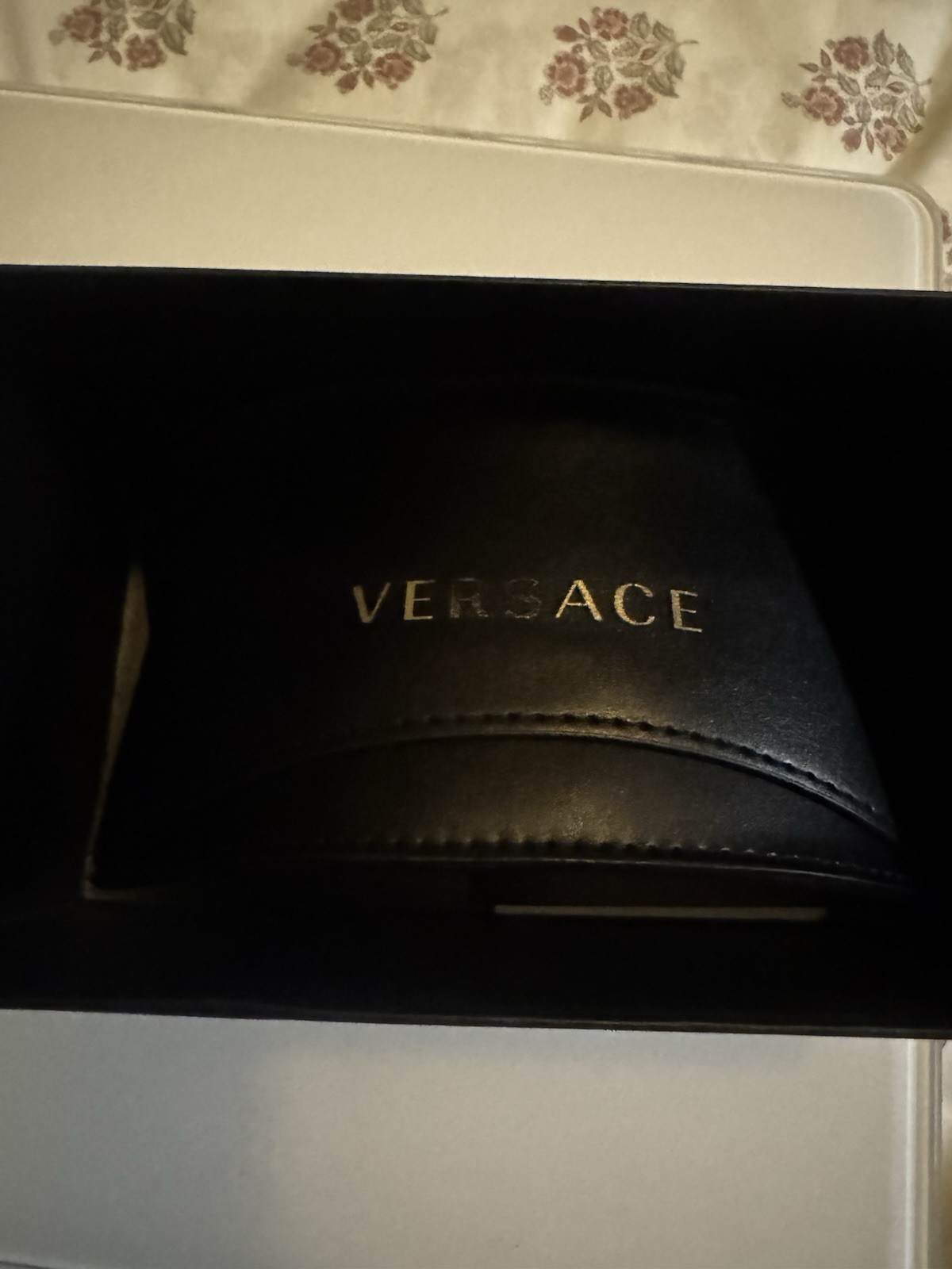 Versace Men’s Lightweight Wrap Sunglasses Black Frame Gray Tinted Lenses