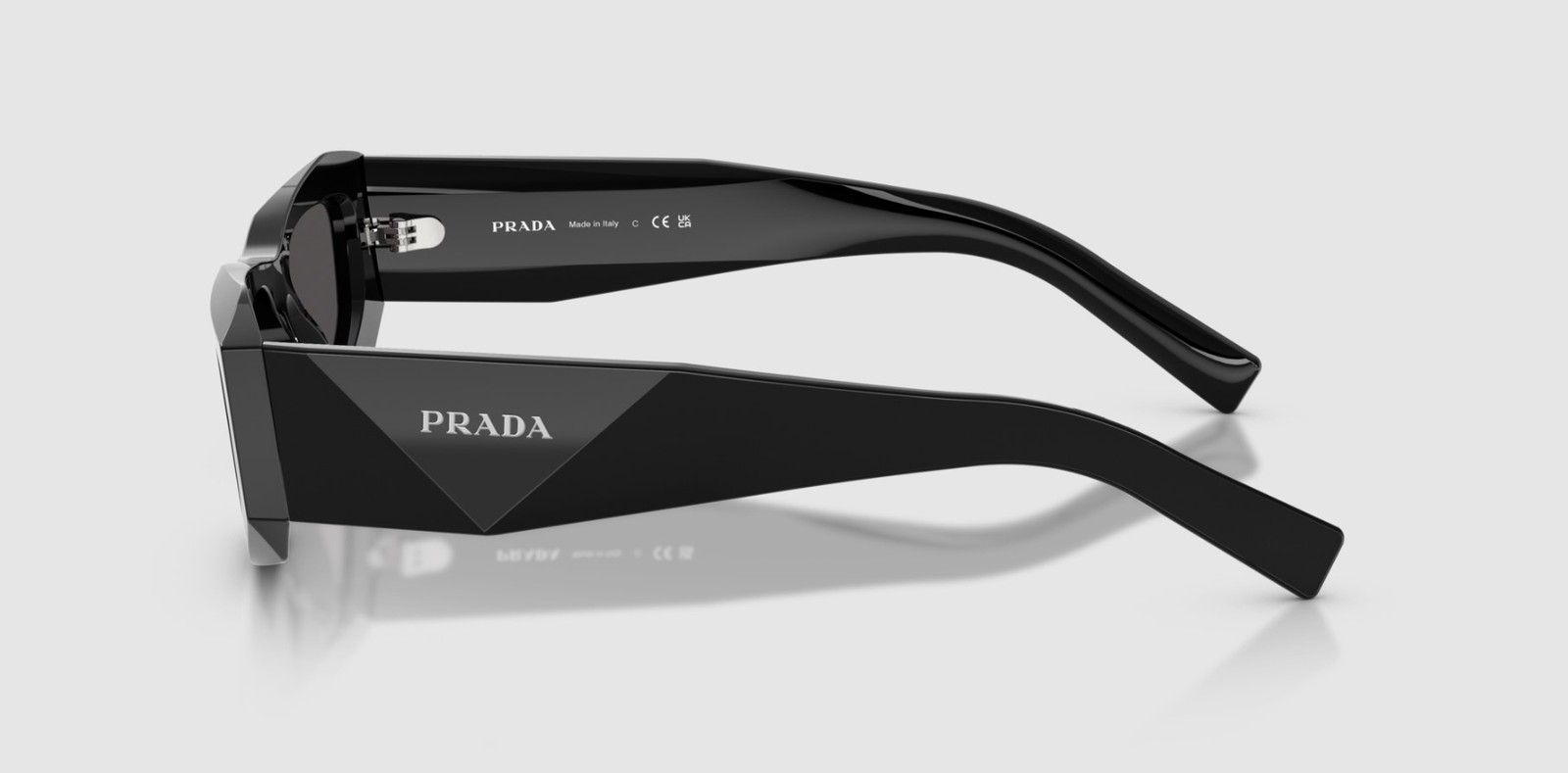 PRADA PR B19SF 16K08Z Black Dark Grey 53 mm Men’s Sunglasses