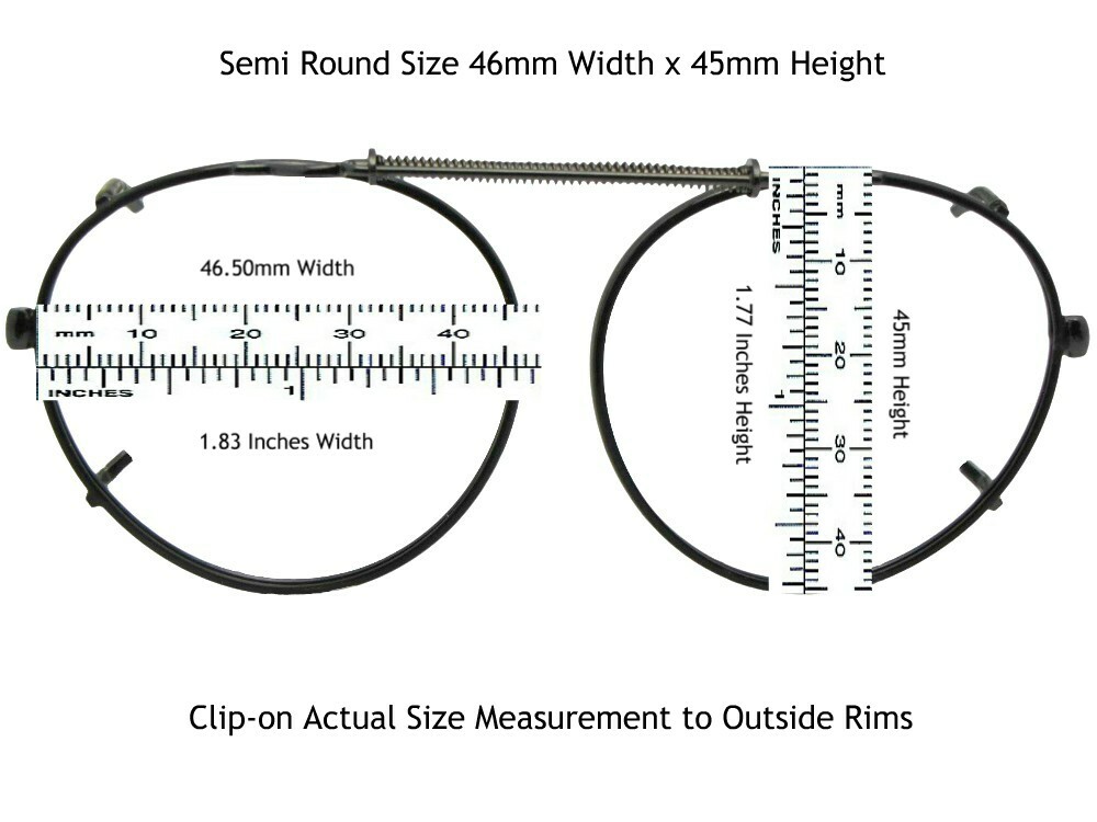 Semi Round Shape Non Polarized Clip-on Sunglasses