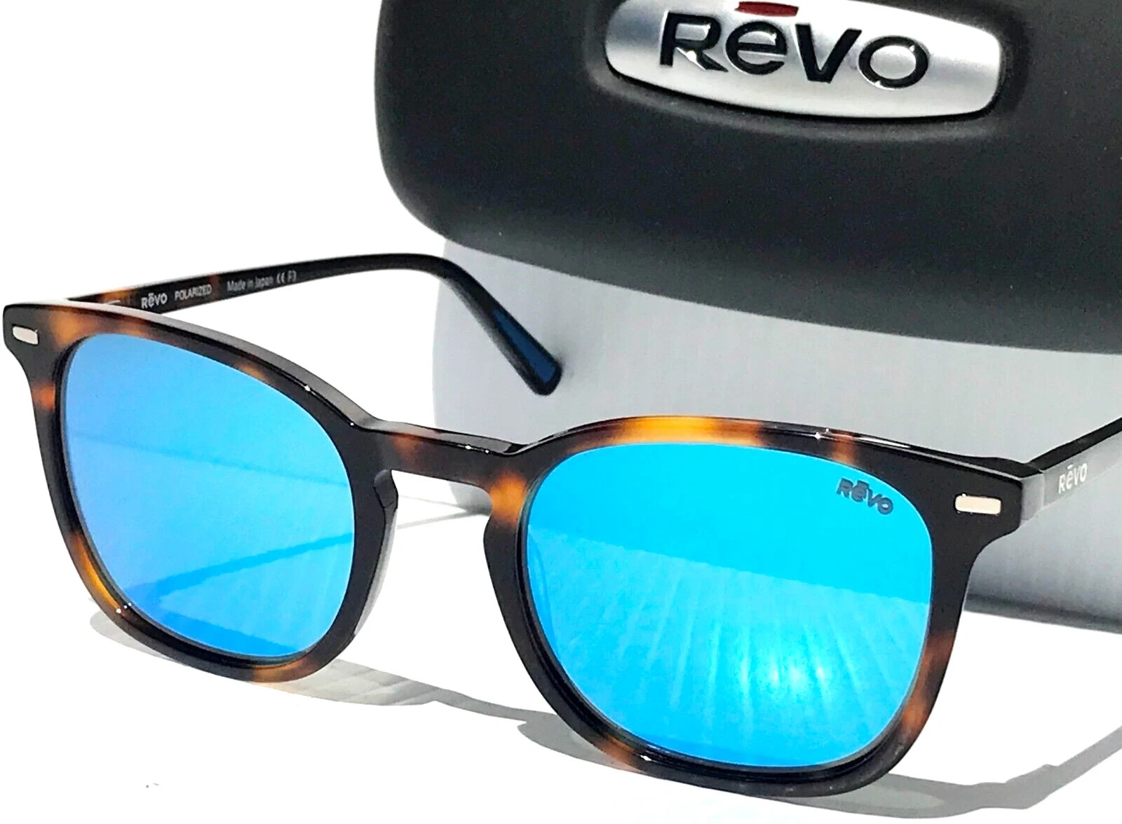 Revo Sunglasses WATSON Tortoise Frame / Blue Water POLARIZED GLASS Lens RE1129