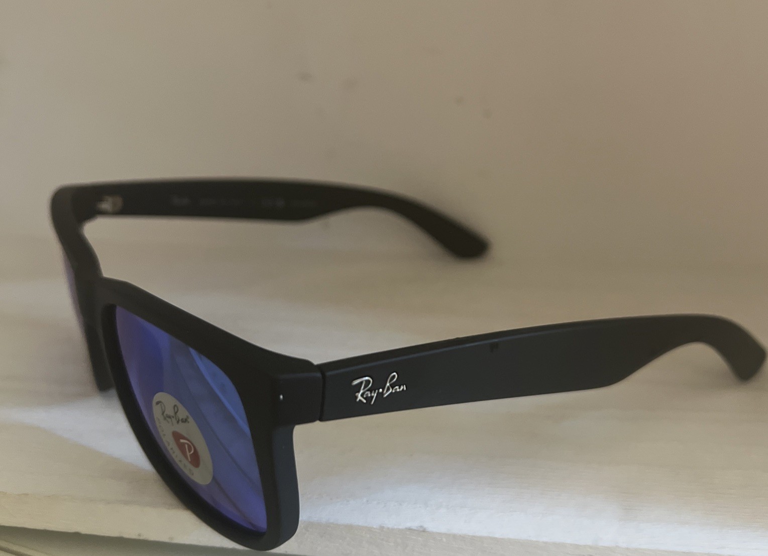 Ray-Ban RB4165 622/55 Polarized Justin Color Mix Blue Mirror Sunglasses 54mm