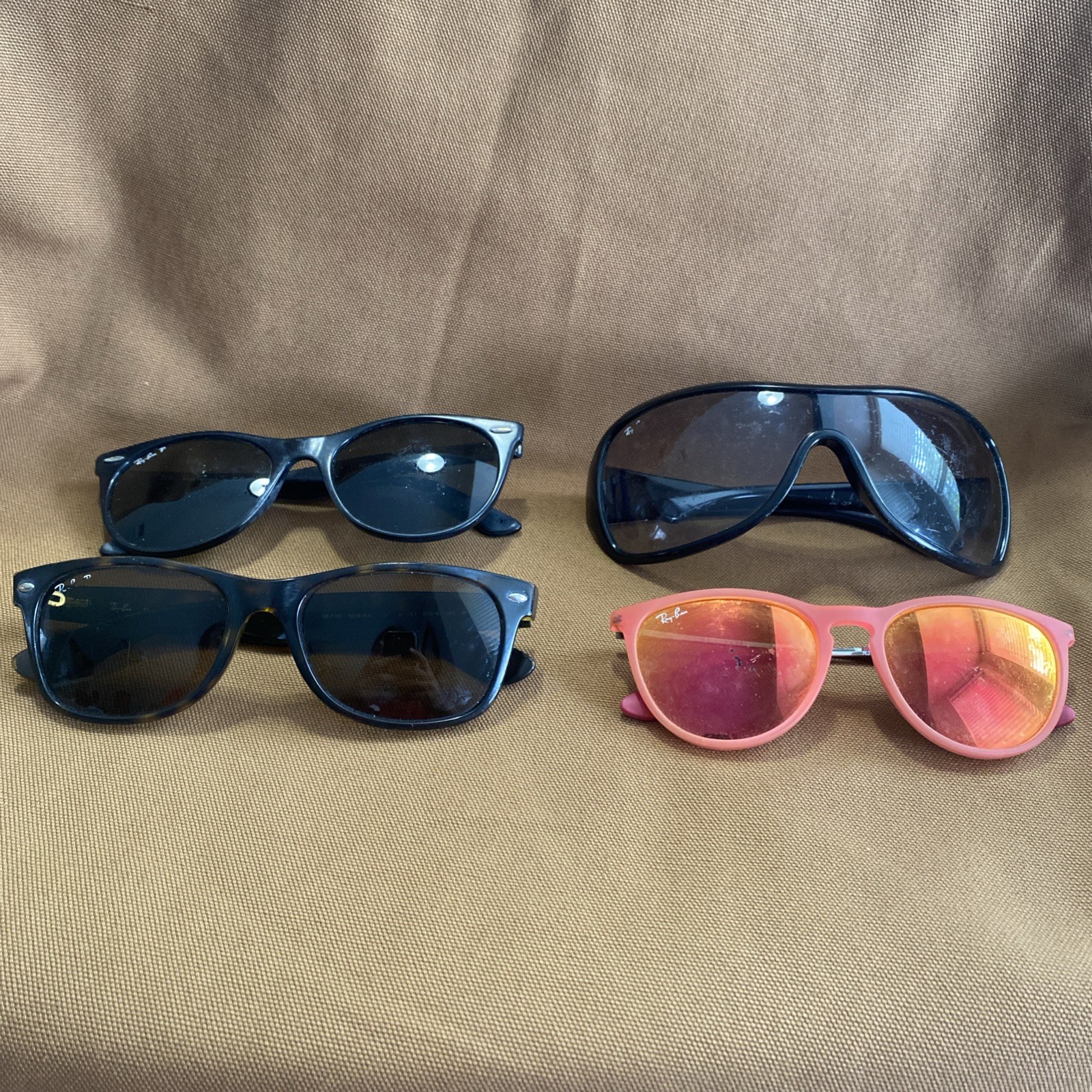 Lot Of 4 Authentic Ray-Ban Sunglasses Damaged See Description