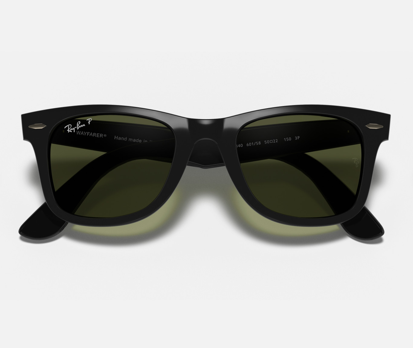 Ray-Ban RB4340 601/58 50mm Wayfarer Ease Black w/ G-15 Green Polarized