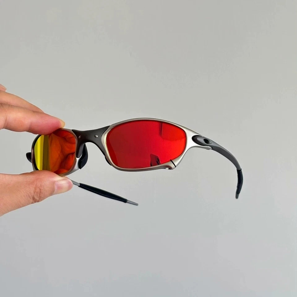 Oakley X-Metal Juliet 1.0 Sunglasses Silver X Gray Frame/Ruby Lenses