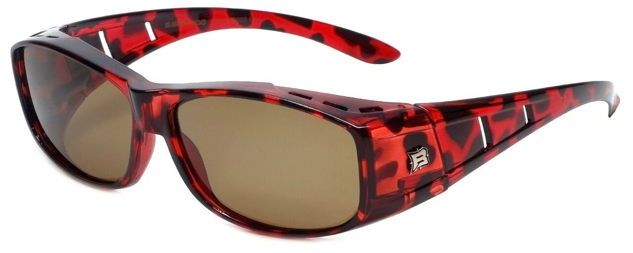 Barricade Polarized Fitover Sunglasses Tortoise Amber Brown BAR603 5.2″Inch x1.5