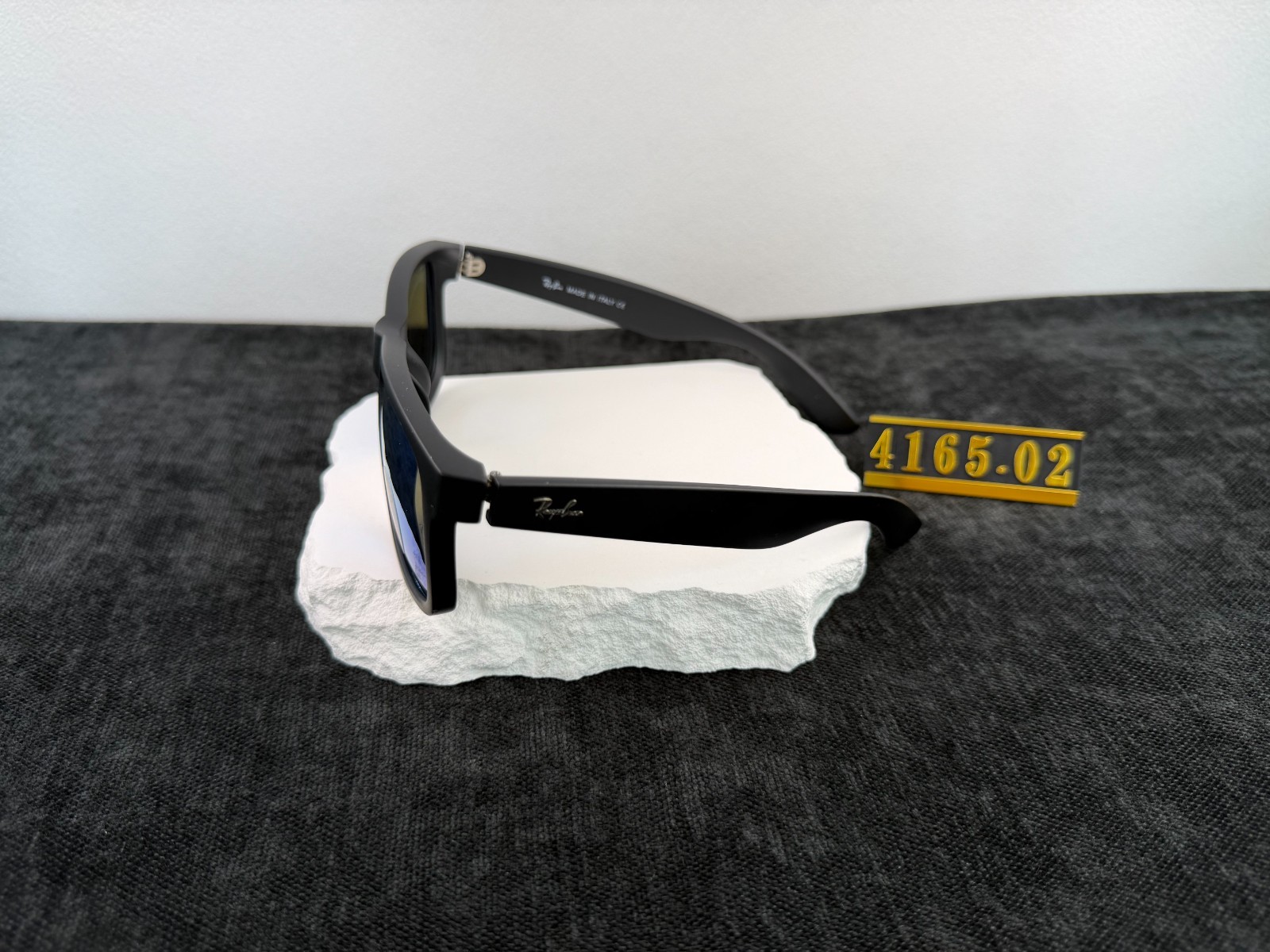 Ray-Ban RB4165 Sunglasses Matte Black Frame Polarized Blue Lens