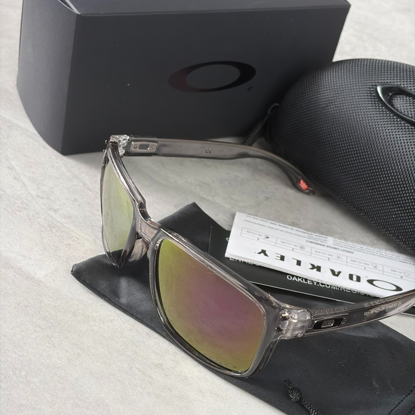 Oakley Holbrook XL Men’s Sunglasses Grey Smoke Translucent Purple Violet Mirror