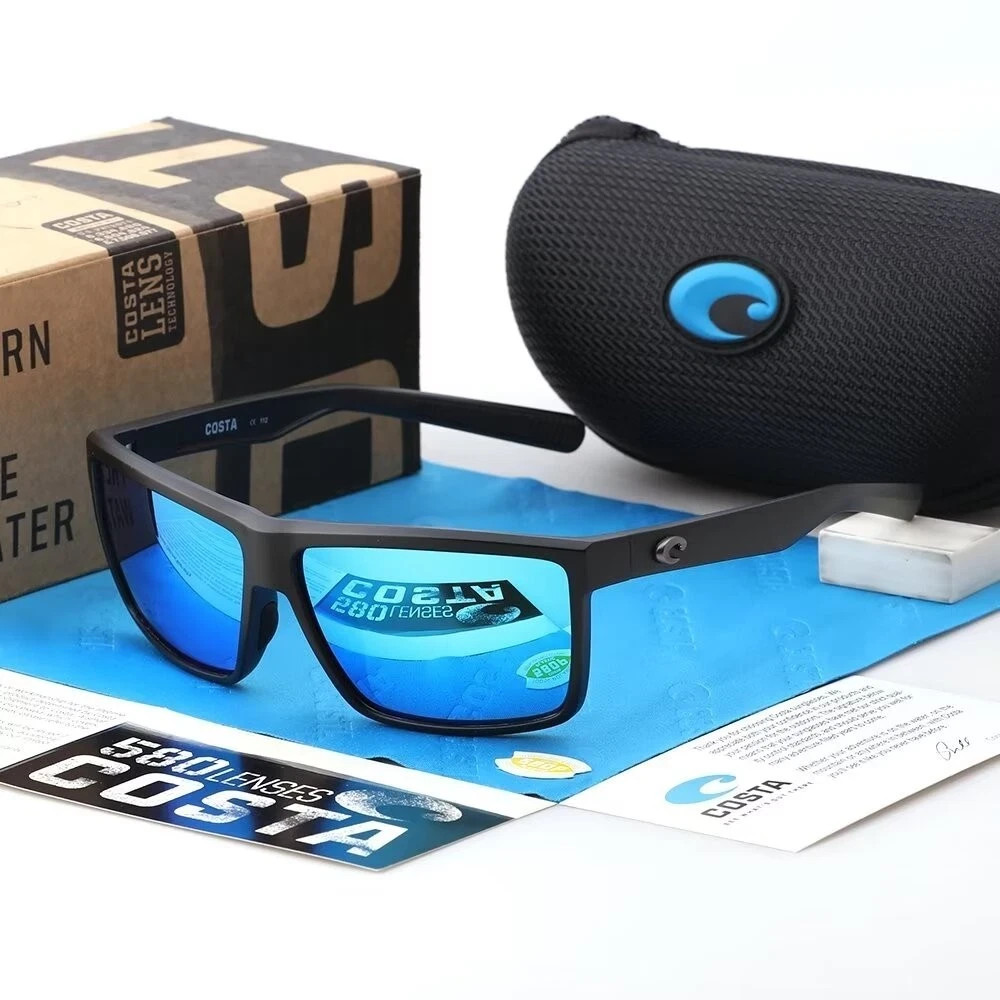 Costa Del Mar Rinconcito Sunglasses Matte Black/ Blue Lens Mirror Polarized 580P